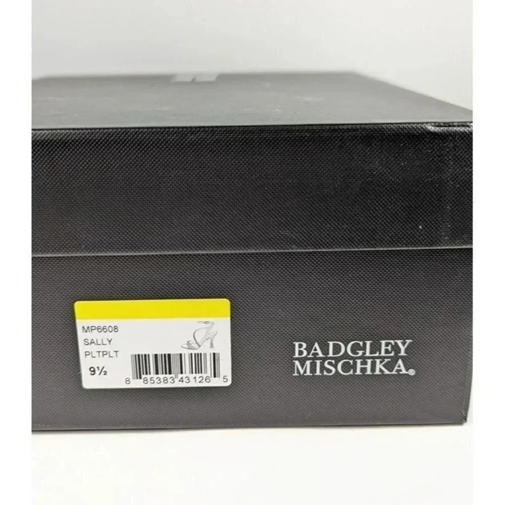 Badgley Mischka Sally Women's Rhinestone Satin Heel Sandals Size 9.5 (MSRP $235)